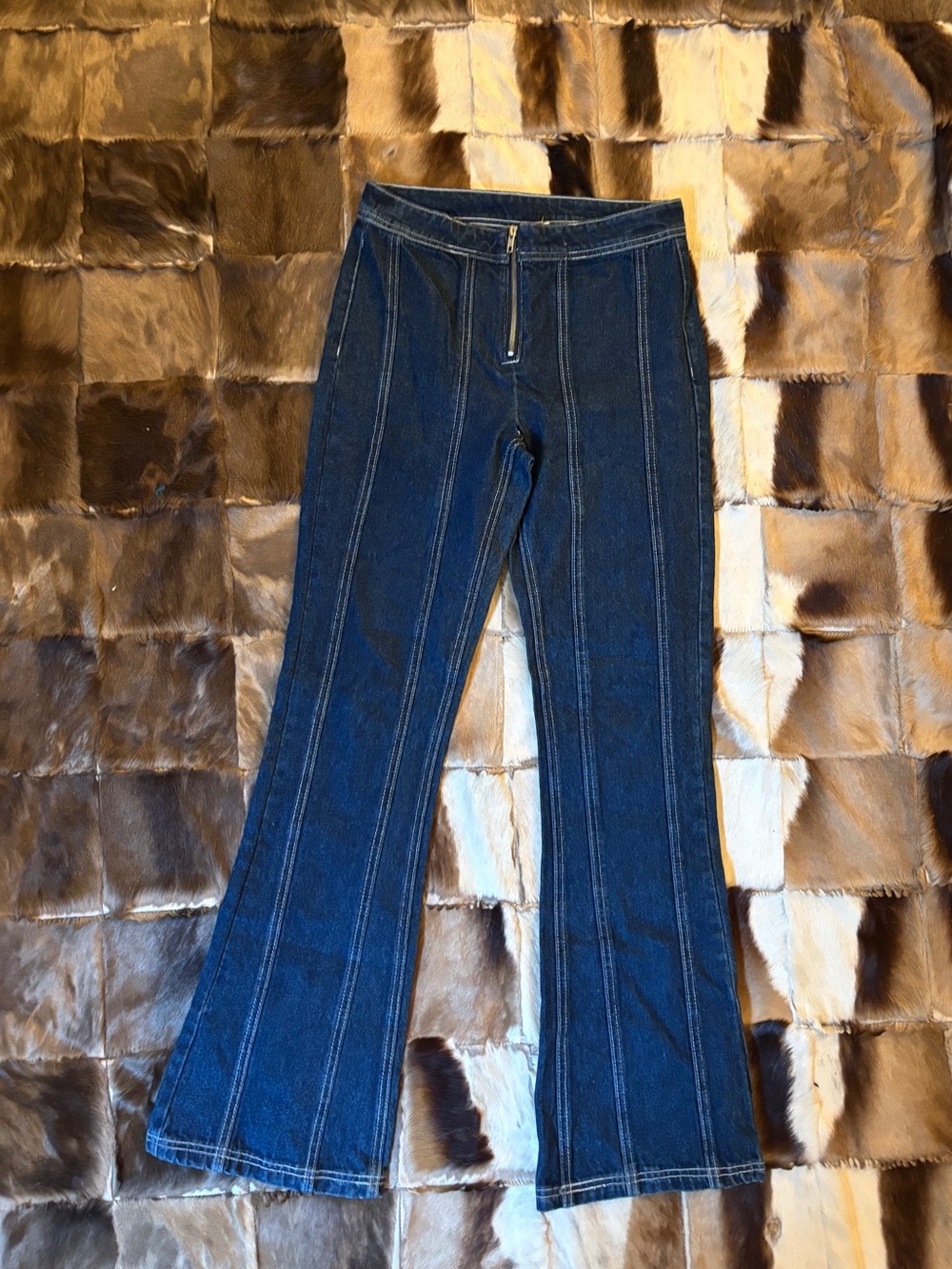 Dark Blue Women's Flared Jeans